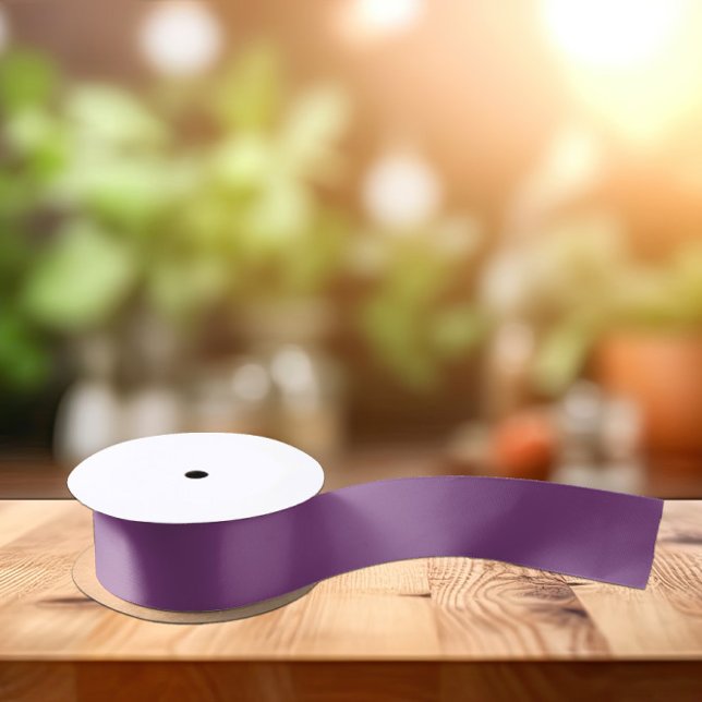 Trend Colors - Plum Purple Color - Solid Satin Ribbon (Creator Uploaded)