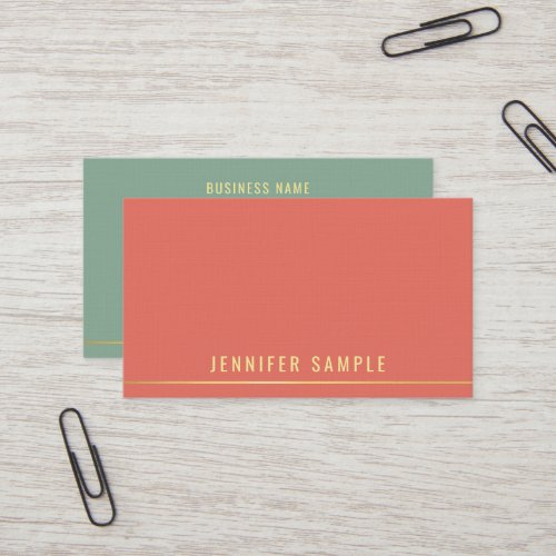 Trend Colors Professional Template Elegant Gold Business Card
