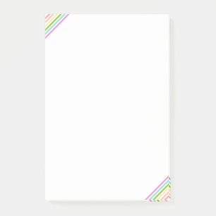 Trend Colors Stripe Template Blue Pink Yellow Post-it Notes