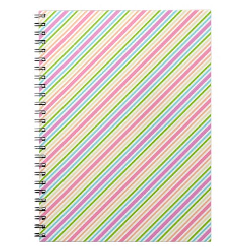 Trend Colors Stripe Template Purple Green Notebook