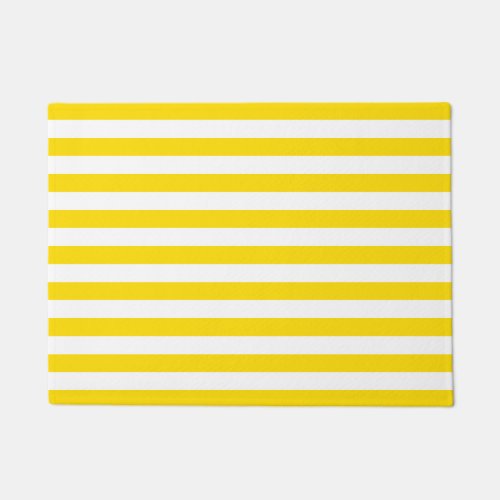 Trend Colors Template Elegant Yellow White Stripes Doormat