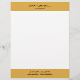Trend Colors Yellow White Simple Template Modern Letterhead