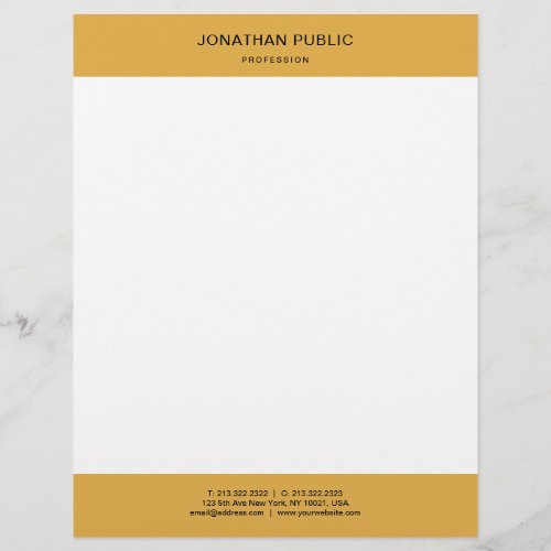 Trend Colors Yellow White Simple Template Modern Letterhead