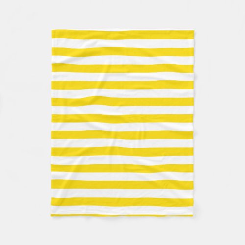 Trend Colors Yellow White Striped Modern Template Fleece Blanket