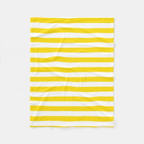 Trend Colors Yellow White Stripes Template Elegant Fleece Blanket
