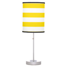 Trend Colors Yellow White Stripes Template Elegant Table Lamp