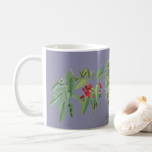 Trend in botanical illustration Claraba lils Coffee Mug