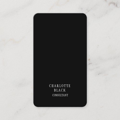 Trend Minimalist Black White Creative Simple Plain Business Card
