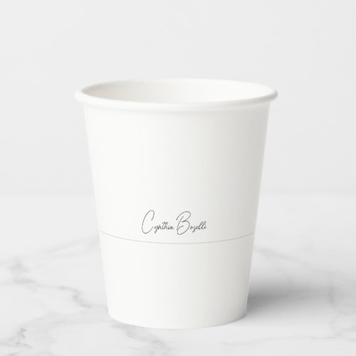 Trend Minimalist Modern Plain Calligraphy Template Paper Cups