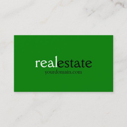 Trend Office Green Real Estate Agent Business Card