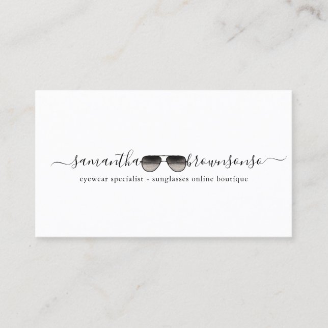 Trend Online boutique Eyewear sun Glasses Business Card (Front)