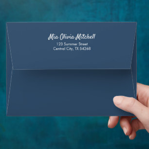Trend Serious Blue - Customizable Address Envelope