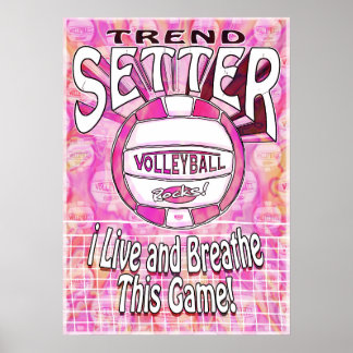 Trend Setter Pink Volleyball Poster