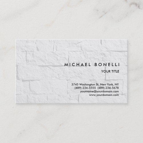 Trend Simple Wall Brick Professional Business Card