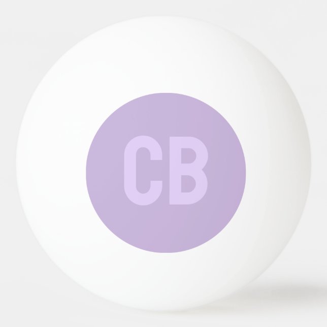 Trend Soft Violet Monogram Ping Pong Ball (Front)