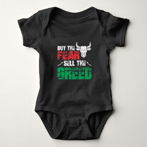 Trend Stock Market Trading Fear Greed Investor Baby Bodysuit