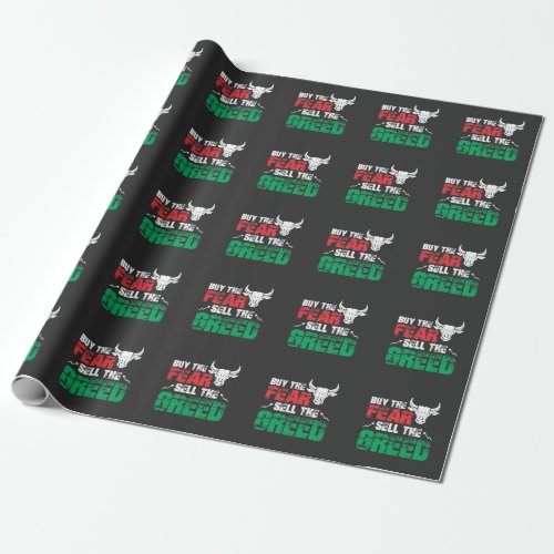 Trend Stock Market Trading Fear Greed Investor Wrapping Paper
