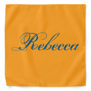 Trend Tech blue & Dahlia Orange color Personalized Bandana