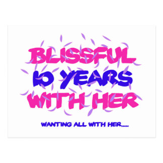 Trending 10th marriage anniversary designs postcard