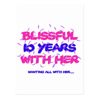 Trending 10th marriage anniversary designs postcard