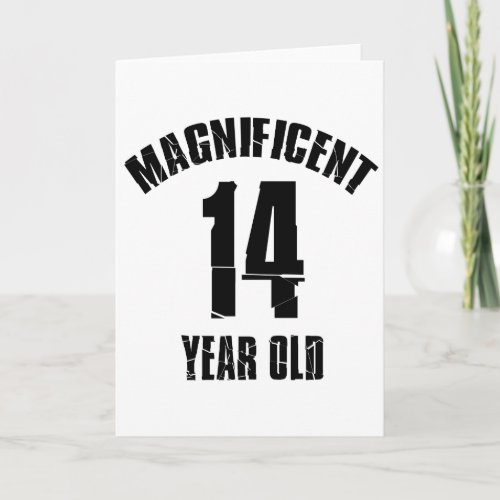 TRENDING 14 YEAR OLD BIRTHDAY DESIGNS CARD