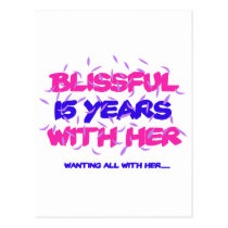 Trending 15TH marriage anniversary designs Postcard