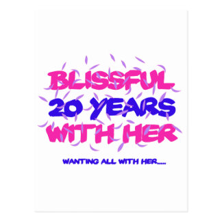 Trending 20th marriage anniversary designs postcard