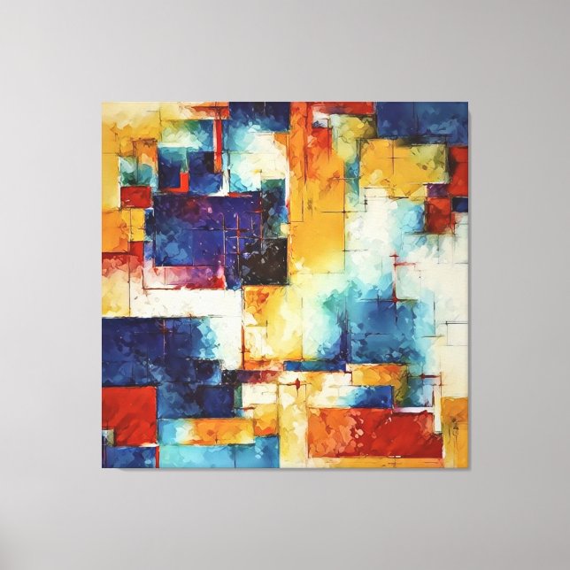 Trending Abstract Painting Art M1 Canvas Print (Front)