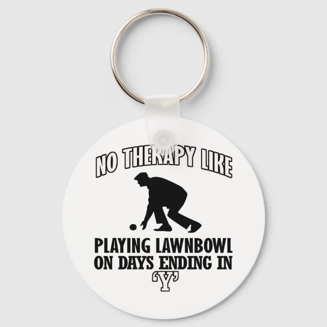 Trending and awesome Lawn-bowl designs Keychain (Front)