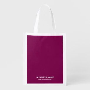 Trending Business Name & Website Url Template Grocery Bag