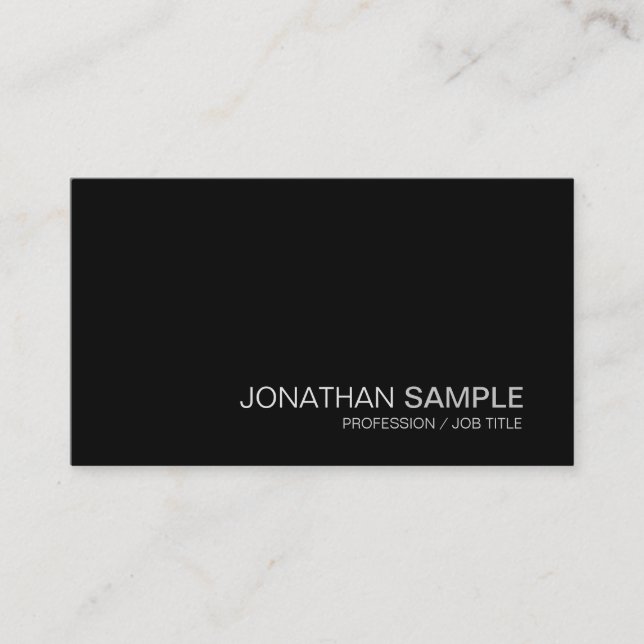 Trending Chic Design Black White Luxury Glamour Business Card (Front)