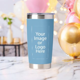 Trending Color Blissful Blue With Custom Section Insulated Tumbler