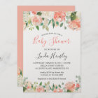 Trending Coral and Peach Floral Baby Shower