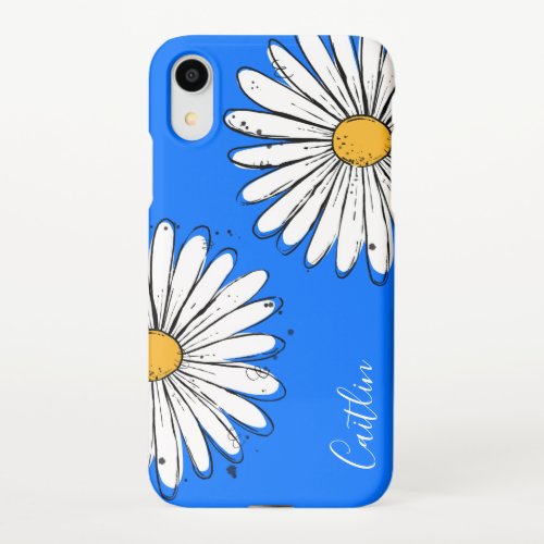 Trending Daisy Blue inky art  iPhone Case
