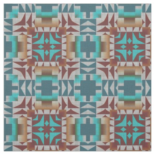 Trending Eclectic Ethnic Bohemian Mosaic Pattern Fabric