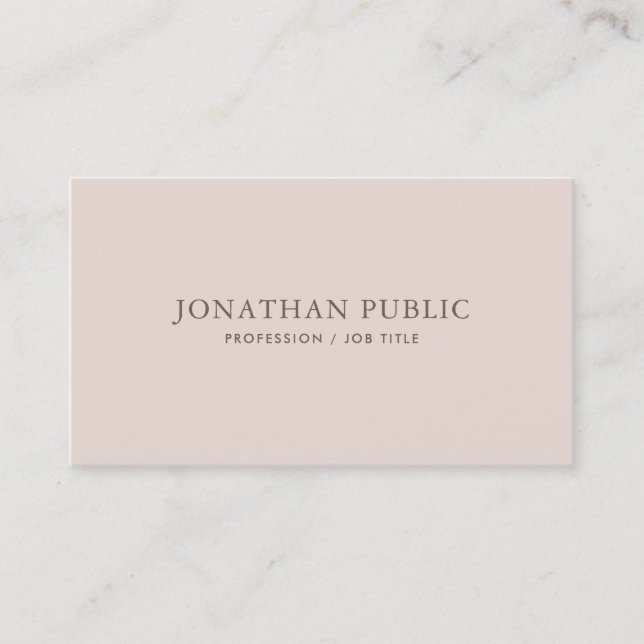 Trending Elegant Colors Modern Simple Template Business Card (Front)