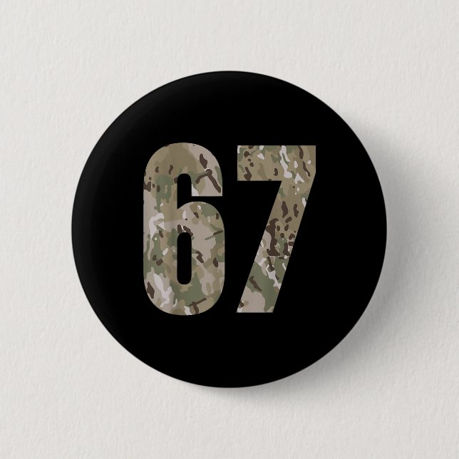 Trending Gen Alpha Six Seven 6 7 Meme Cam Multi Ca Button (Front)