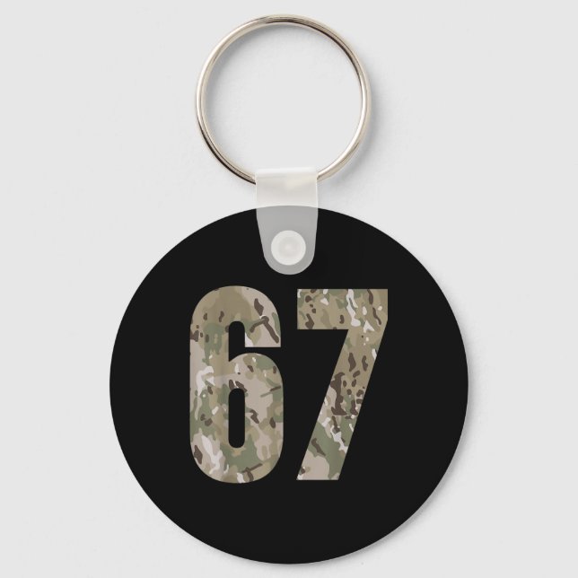 Trending Gen Alpha Six Seven 6 7 Meme Cam Multi Ca Keychain (Front)