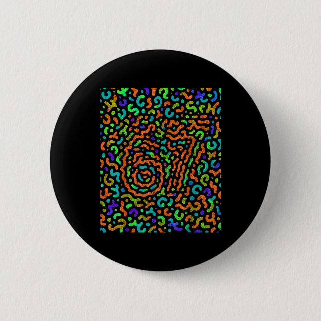 Trending Gen Z Alpha Six Seven 6 7 _2  Button (Front)
