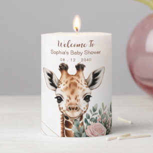 Trending Giraffe Baby Shower Pillar Candle Favor