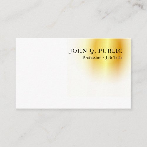 Trending Gold Look Modern Minimalist Elegant Business Card