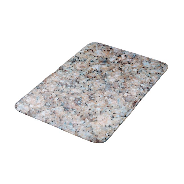 Trending Gray Mauve Pink Marble Granite Pattern Bath Mat (Angled)