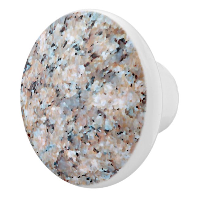 Trending Gray Mauve Pink Marble Granite Pattern Ceramic Knob (Right)