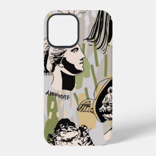 Trending Greek Gods Art Portrait Seamless Pattern. iPhone 12 Case