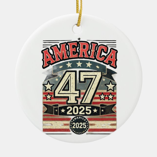 Trending-Inspired Design for 2025 Ceramic Ornament (Front)