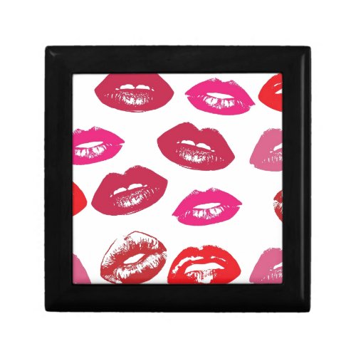 Trending Kisses pattern luscious pink lips mwah Gift Box