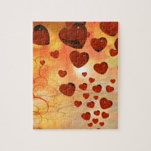 Trending love hearts, accessories. Valentines day Jigsaw Puzzle