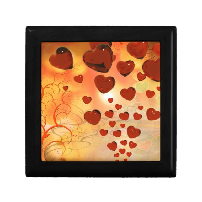 Trending love hearts, accessories. Valentines day Keepsake Box (Front)