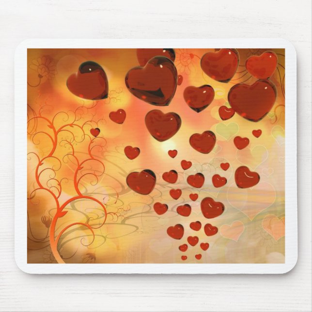 Trending love hearts, accessories. Valentines day Mouse Pad (Front)