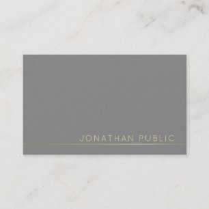 Trending Modern Elegant Grey Pearl Finish Luxury Business Card